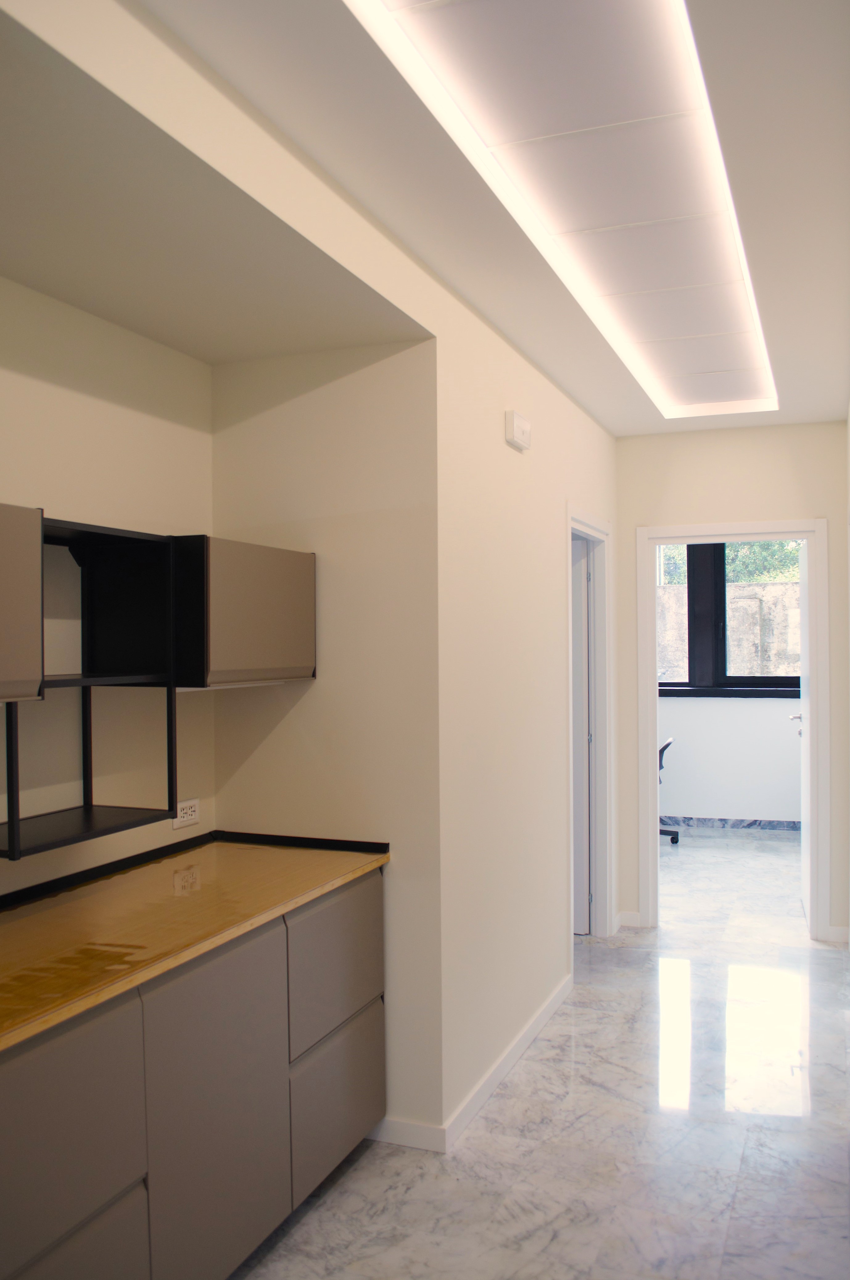 Corridoio interno e area di passaggio dello studio